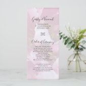 Hochzeitsprogramm für Pink Peony Blume Programm (Stehend Vorderseite)