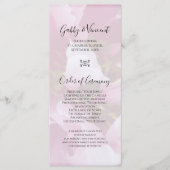Hochzeitsprogramm für Pink Peony Blume Programm (Vorderseite)