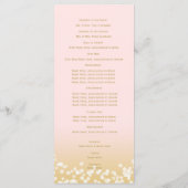 Hochzeitsprogramm für Pink und Gold Twinkle Lights Programm (Rückseite)