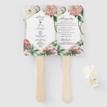 Hochzeitsprogramm für Pink White Peonies Blume