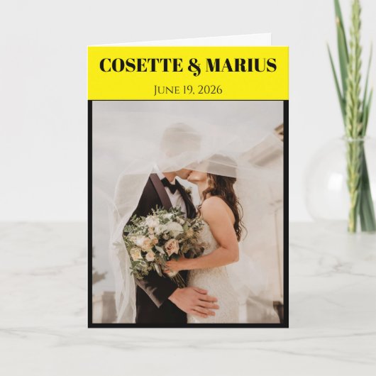 Hochzeitsprogramm für Playbill Programm (Vorderseite)