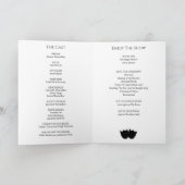 Hochzeitsprogramm für Playbill Programm (Innenseite)