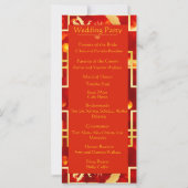 Hochzeitsprogramm für Red and Gold Dragon (Rückseite)