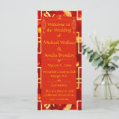 Hochzeitsprogramm für Red and Gold Dragon (Stehend Vorderseite)