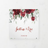 Hochzeitsprogramm für Red Peony Epiphany - Trifold Dreifach Gefaltete Einladung (Cover)