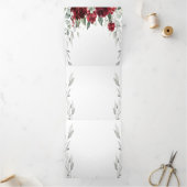 Hochzeitsprogramm für Red Peony Epiphany - Trifold Dreifach Gefaltete Einladung (Innenseite)