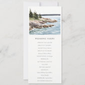 Hochzeitsprogramm für Rocky Pine Mountain Seascape Einladung (Rückseite)