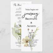 Hochzeitsprogramm für romantische Blume Programm (Vorne/Hinten)