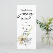 Hochzeitsprogramm für romantische Blume Programm (Stehend Vorderseite)