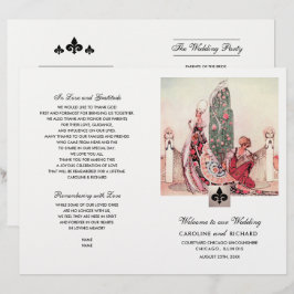 Hochzeitsprogramm für romantische Vintage Kunst