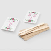 Hochzeitsprogramm für Rosa Blumengrün Fächer (Non-assembled)
