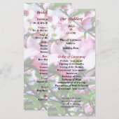 Hochzeitsprogramm für Rosa Dogwood-Blüten Programm (Vorne/Hinten)