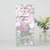 Hochzeitsprogramm für Rosa Dogwood-Blüten Programm (Stehend Vorderseite)