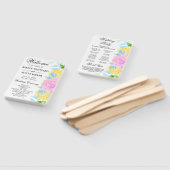 Hochzeitsprogramm für Rosa Gelbbläuenblumen Fächer (Non-assembled)