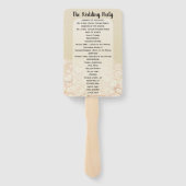 Hochzeitsprogramm für Rosa Herzleder Fächer (Rückseite)