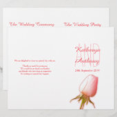 Hochzeitsprogramm für Rosa Rose (Vorne/Hinten)