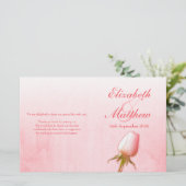 Hochzeitsprogramm für Rosa Rose (Stehend Vorderseite)
