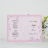 Hochzeitsprogramm für Rosa-Skulpturen (Stehend Vorderseite)