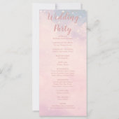 Hochzeitsprogramm für Rosa und Blaue Sterne (Rückseite)