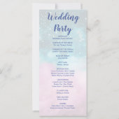 Hochzeitsprogramm für Rosa und Blaue Sterne (Rückseite)