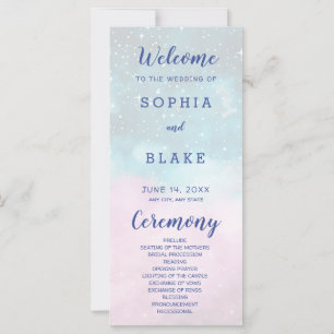 Hochzeitsprogramm für Rosa und Blaue Sterne