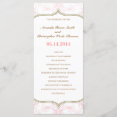 Hochzeitsprogramm für Rosa und Gold Programm (Vorderseite)