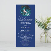 Hochzeitsprogramm für Rosa und Grüne Halbmonde (Stehend Vorderseite)