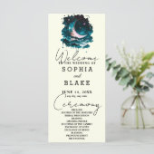 Hochzeitsprogramm für Rosa und Grüne Halbmonde (Stehend Vorderseite)