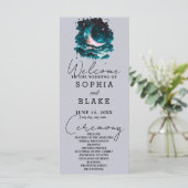 Hochzeitsprogramm für Rosa und Grüne Halbmonde (Stehend Vorderseite)