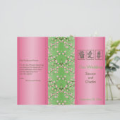 Hochzeitsprogramm für Rosa und Grüne Kirsche (Stehend Vorderseite)