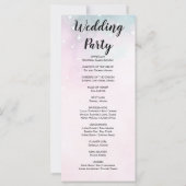 Hochzeitsprogramm für Rosa und Grüne Sterne (Rückseite)