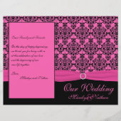 Hochzeitsprogramm für Rosa und Schwarze Damaskus (Vorderseite)