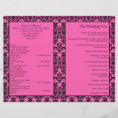 Hochzeitsprogramm für Rosa und Schwarze Damaskus (Rückseite)