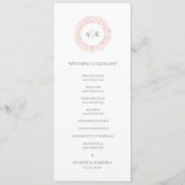 Hochzeitsprogramm für Rose Programm (Vorderseite)