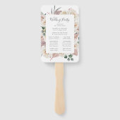 Hochzeitsprogramm für Rose und Orchideen Fächer (Rückseite)