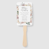 Hochzeitsprogramm für Rose und Orchideen Fächer (Vorderseite)