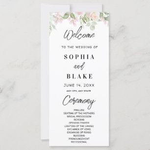 Hochzeitsprogramm für Rosen und Grüne Landschaft