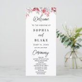 Hochzeitsprogramm für Rosen und Grüne Landschaft (Stehend Vorderseite)