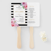 Hochzeitsprogramm für Rosen und Streifen