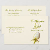 Hochzeitsprogramm für Rosenblüten (Vorne/Hinten)