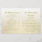 Hochzeitsprogramm für Rosenblüten (Rückseite)