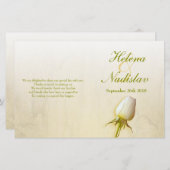 Hochzeitsprogramm für Rosenblüten (Vorne/Hinten)