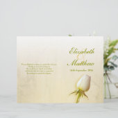 Hochzeitsprogramm für Rosenblüten (Stehend Vorderseite)