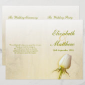 Hochzeitsprogramm für Rosenblüten (Vorne/Hinten)