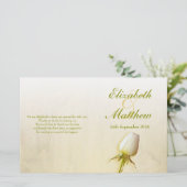 Hochzeitsprogramm für Rosenblüten (Stehend Vorderseite)