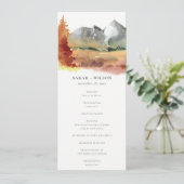 Hochzeitsprogramm für Rostbrust-Gebirge Einladung (Stehend Vorderseite)