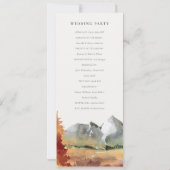 Hochzeitsprogramm für Rostbrust-Gebirge Einladung (Rückseite)
