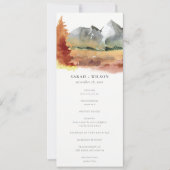 Hochzeitsprogramm für Rostbrust-Gebirge Einladung (Vorderseite)