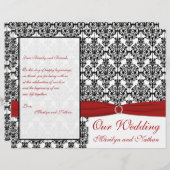 Hochzeitsprogramm für Rot, Weiß und Schwarz (Vorne/Hinten)