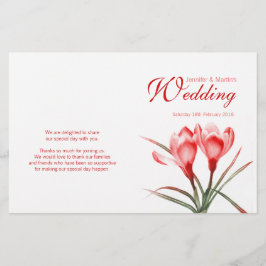 Hochzeitsprogramm für Rote Blumen
